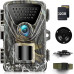 Wildlife Camera 2.7K Trail Camera 1520P 28MP, 850nm IR LEDs Night Vision Motion Activated Hunting Camera IP66 Waterproof 0.2s Trigger Time Game Camera with 32GB SD Card for Wildlife Monitoring