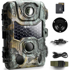 Wildlife Camera with Motion Sensor Night Vision - 4K 32MP HD Wildlife Camera 940nm No Glow IR LEDs Wildlife Camera, 0.2s Fast Trigger IP66 Waterproof Night Vision Wildlife Camera with 32G Memory Card